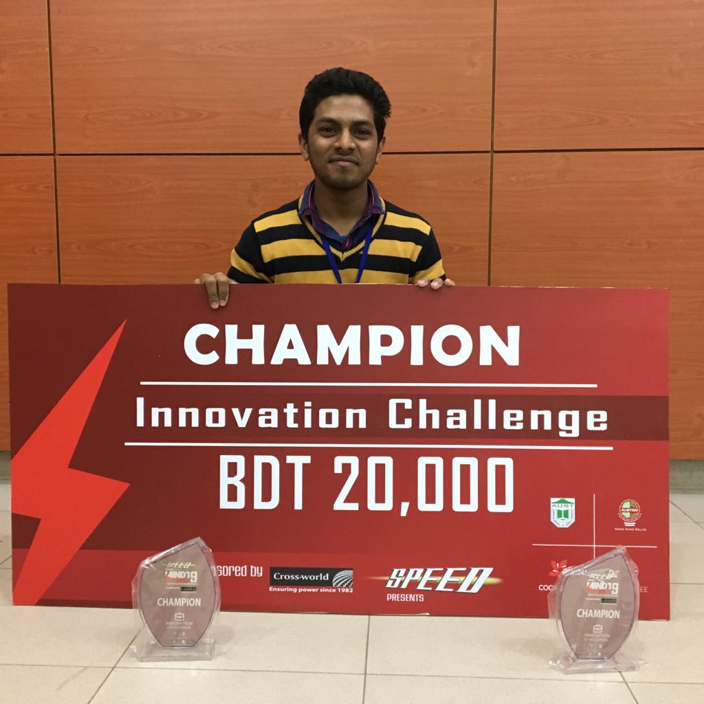 Champion of Innovation Challenge at MindSparks'19